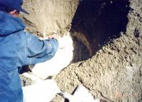 2.ミルクセメント注入　Y邸（プレハブ）家揚げ工事